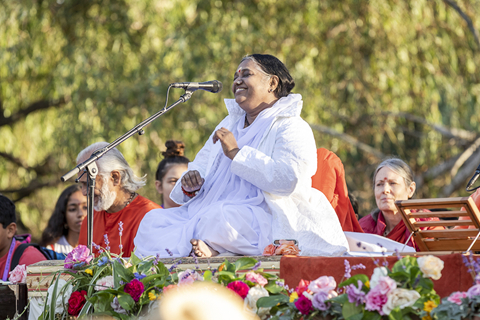 Meditating with Amma