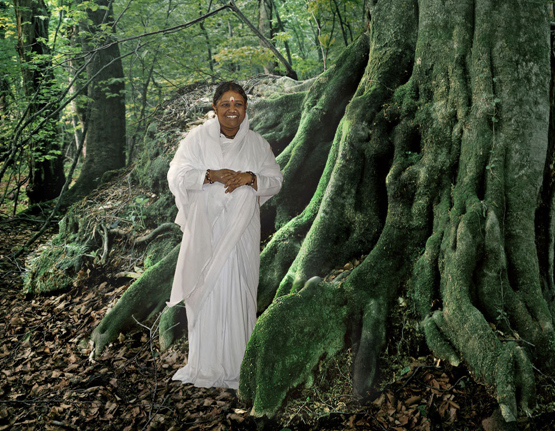 Amma by a big tree