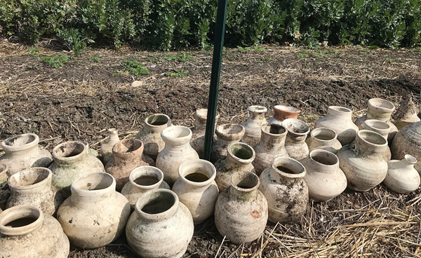 Custom-made olla pots ready for burying