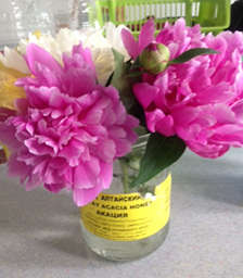 Flowers in a glass jar